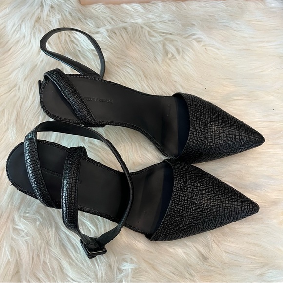 Alexander Wang Size 40 Textured Ankle Strap “Lovisa” Black Pumps (FLAWED) - Picture 5 of 16